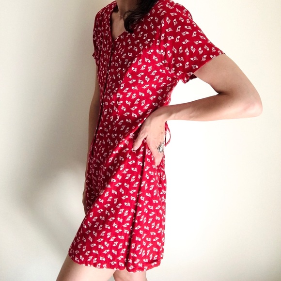 Vintage 90’s cherry red print romper - Picture 4 of 16